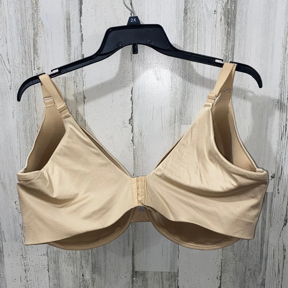 1114 Cacique Back Smoothing Lightly Lined Full Coverage Tan Bra - Picture 3 of 4